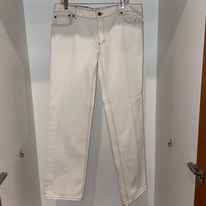 Roberto Cavalli XL White Jeans with Leopard Pockets